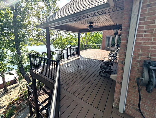 composite deck build coverered porch