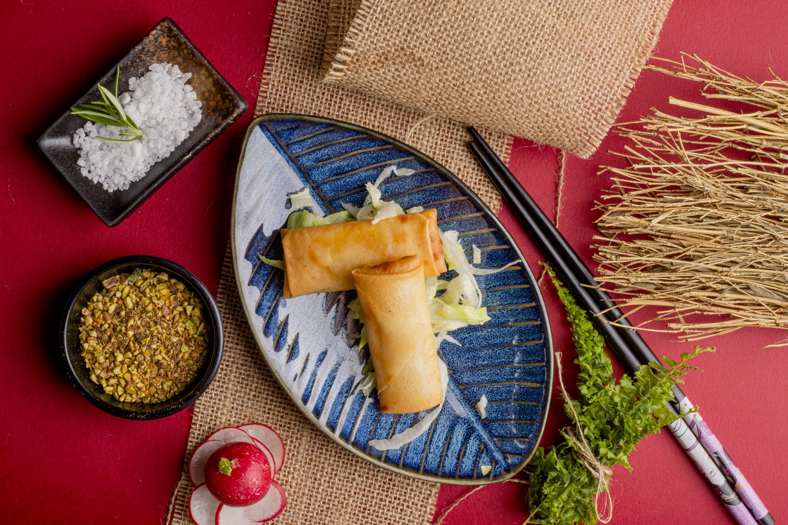 Arranged Food and Objects