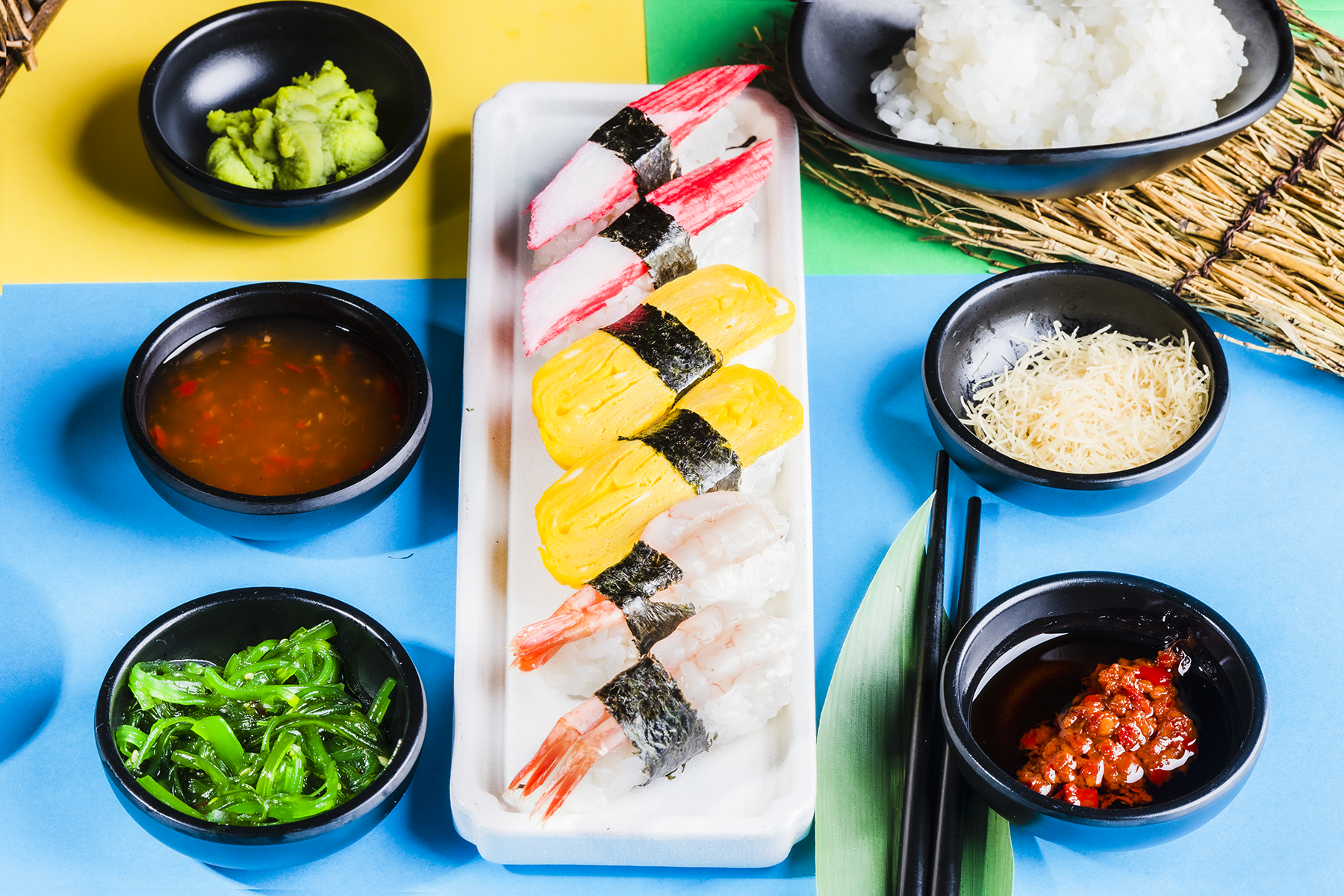 Arranged Food and Objects