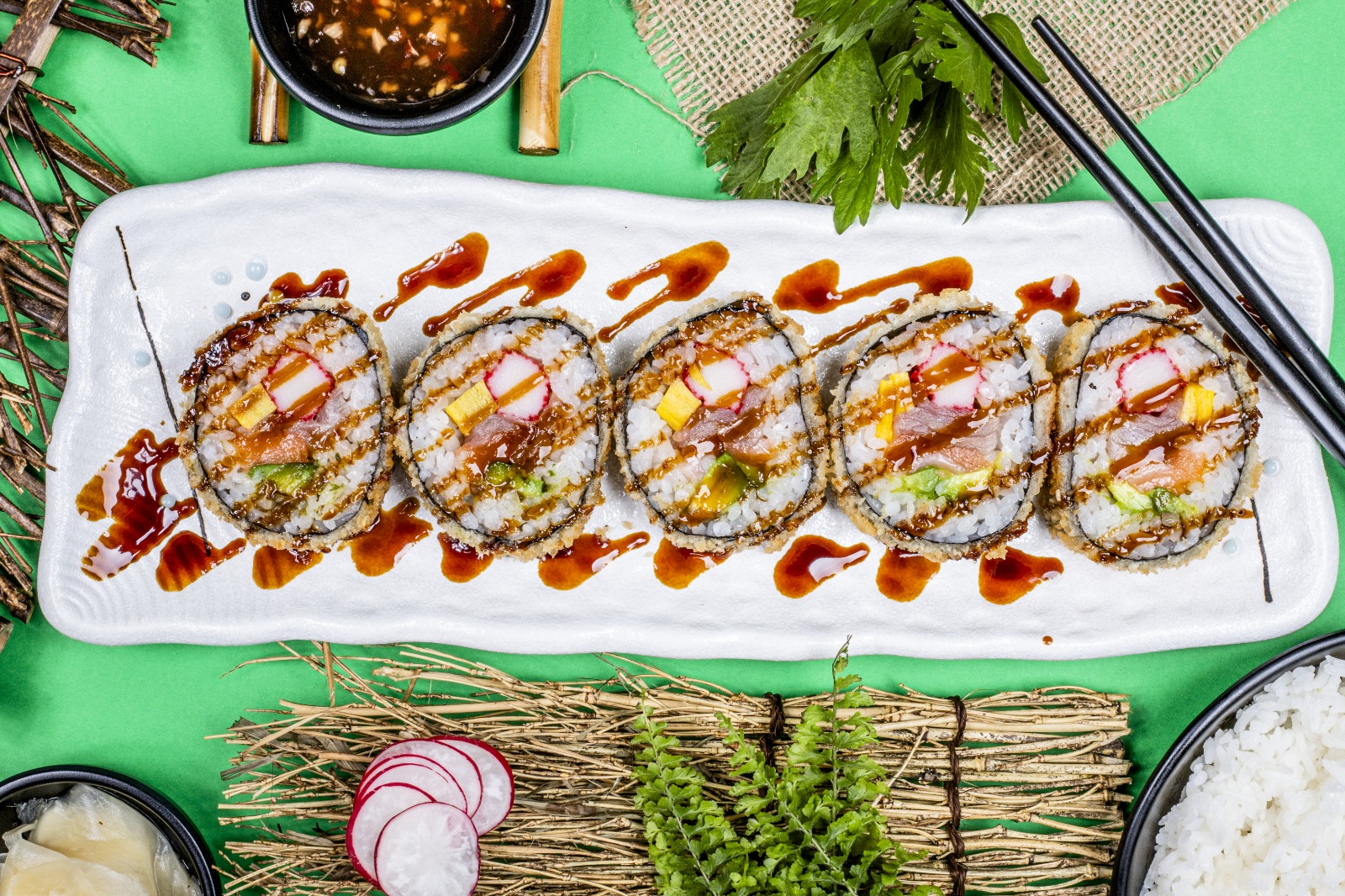 Arranged Food and Objects