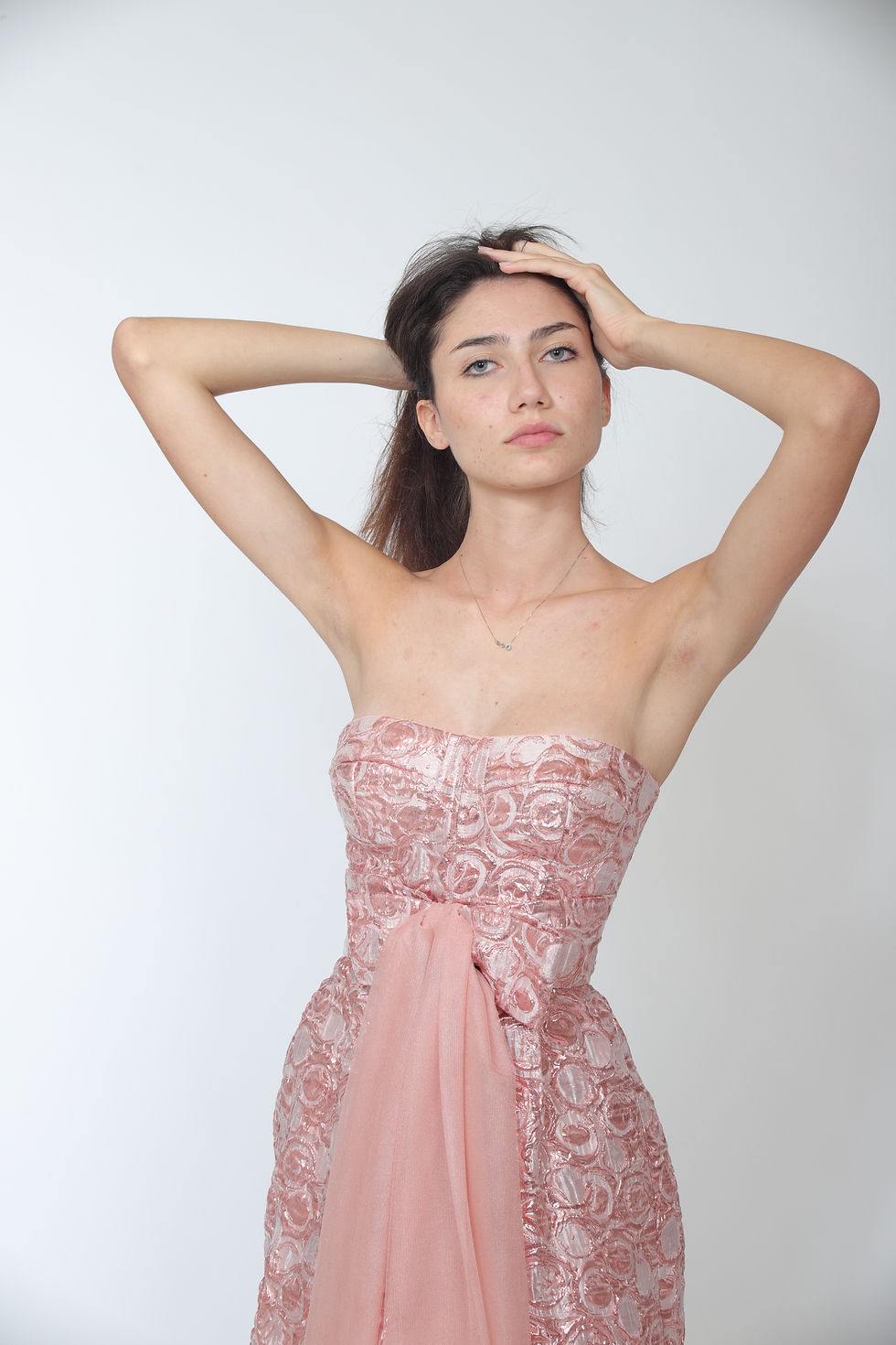 Miniatura: Abito in pizzo rosa