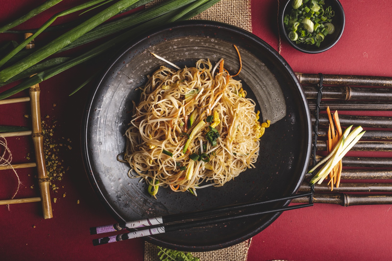 Arranged Food and Objects