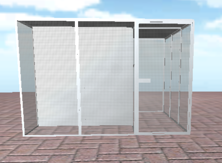 Miniatura: Batteria Modulare 190x285x190H cm.  Divisa 3 scomparti + corridoio