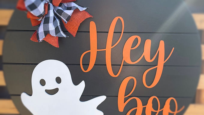 Halloween Hey Boo Door Hanger 