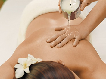 woman having back massage