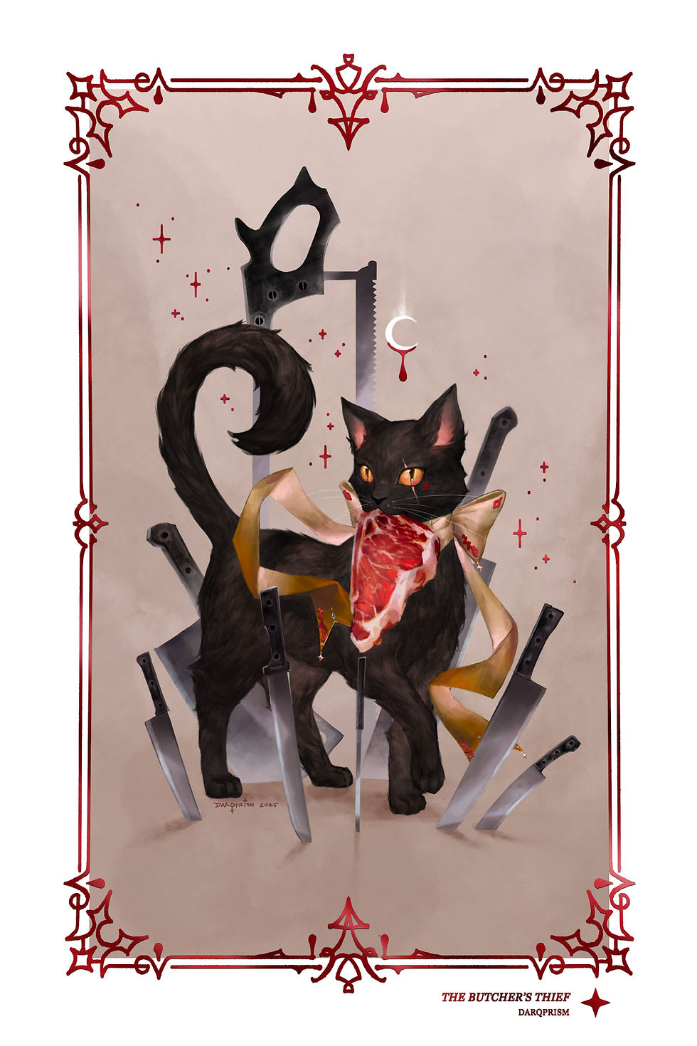 Thumbnail: “Butcher’s Thief” Red Foil 8x12 Art Print (M29)
