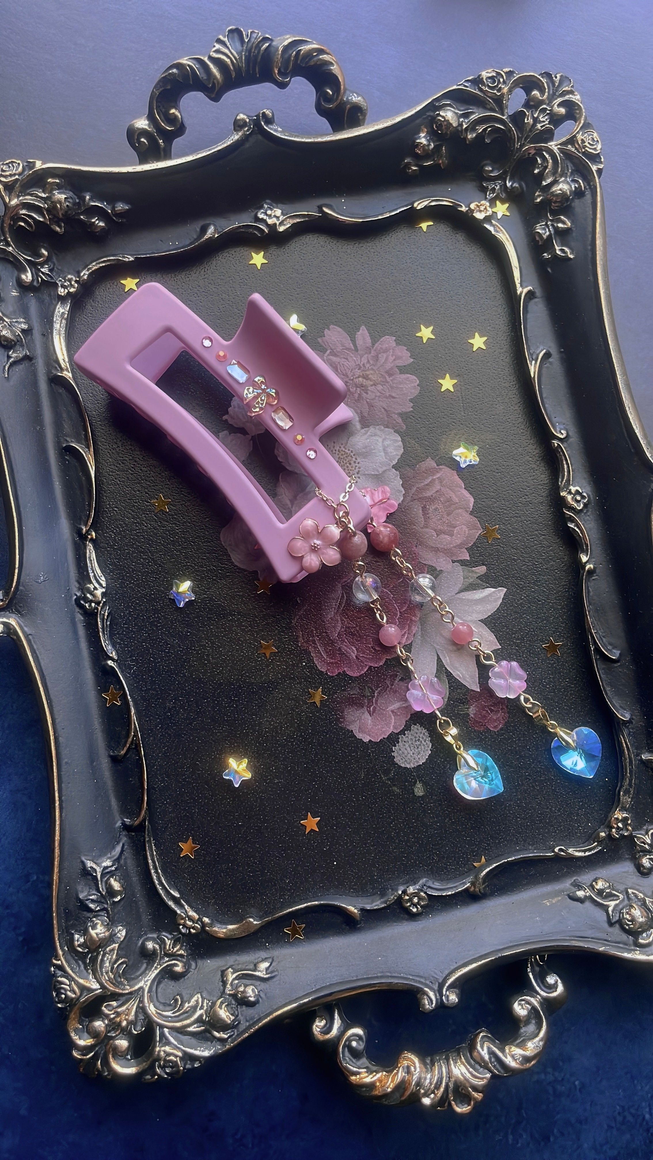 "Love Spell" Handmade Crystal Hair Claw {sunstone+} [HC07]