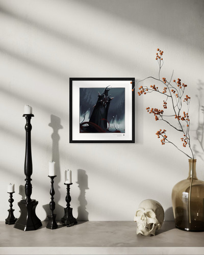 God of Nothing” Silver Foil 6x6 Art Print (S42) | Darqprism Arts