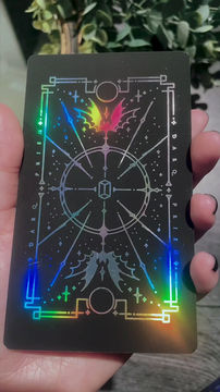 Thumbnail: "Four of Swords" Darqprism Tarot Card with Holographic Foil
