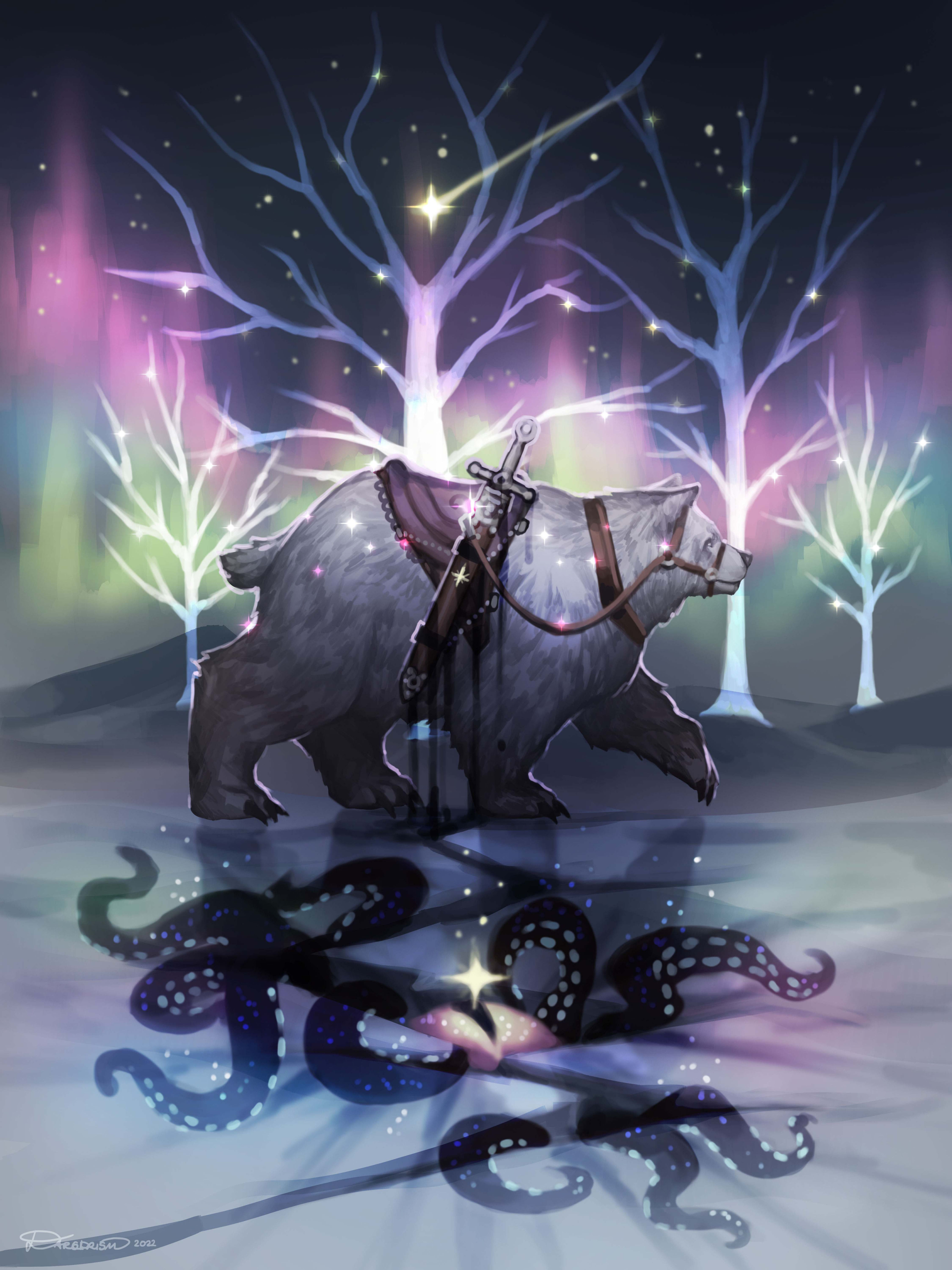 "8 of Swords (Eternal Tarot)" Art Print 8"x11" Shimmer Cardstock (#M17)