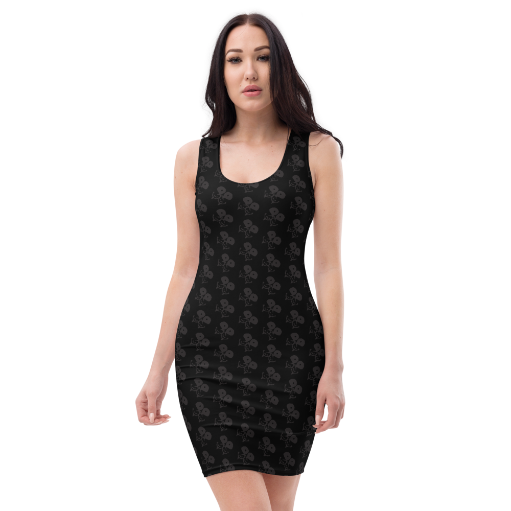 Face Print Slim Dress