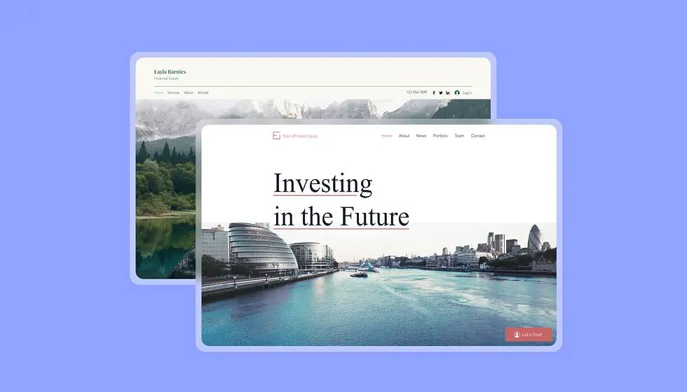 Esempio di sito web di finanza