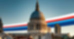 St Paul's cathedral graphic with a UK tri-colour in the background.
