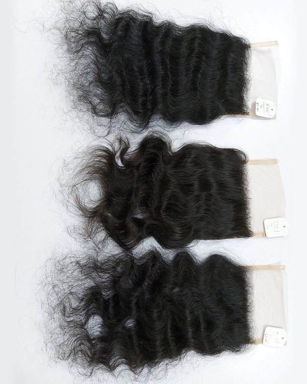 Wavy Human Hair Swiss Lace Closure - 4x4 or 5x5, 180% Density — view 2
