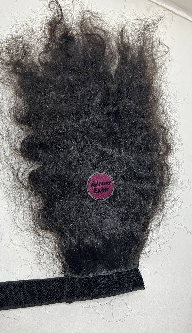 Curly Wrap Around Ponytail Human Hair Extensions
