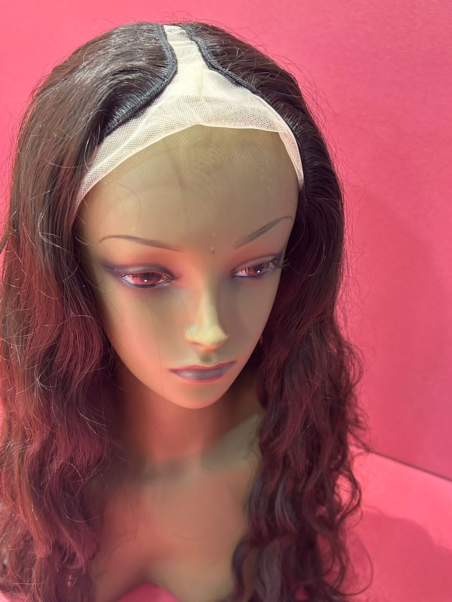 Natural hairline human hair u part wig