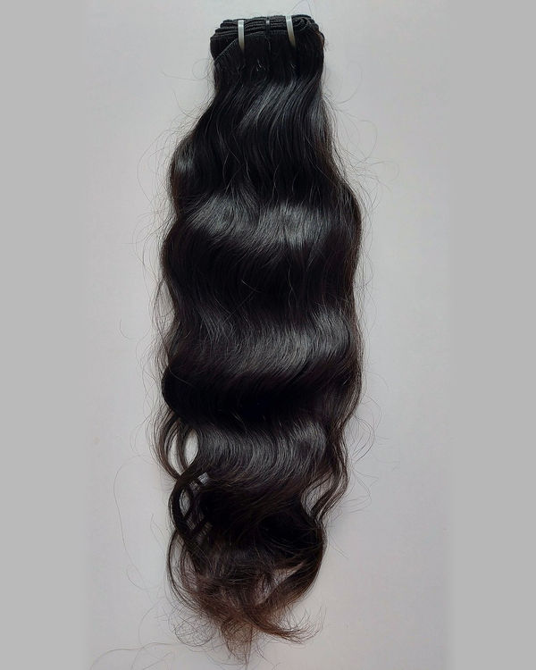 Brazilian Natural Wave Human Hair Bundle - Natural Black — view 2