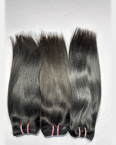 Raw Straight Hair Weft, Super Double Drawn – Thick to the Very Ends