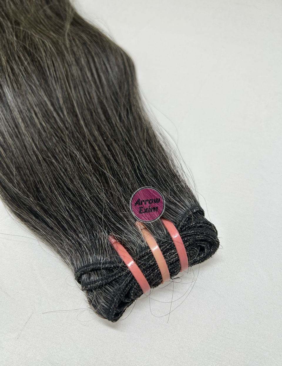 Double Drawn Grey Straight Human Hair Bundles – 100% Raw Virgin Hair Extensions