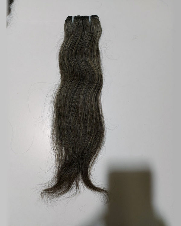 Malaysian Straight Virgin Human Hair Bundle - Silky, Natural Black — view 2