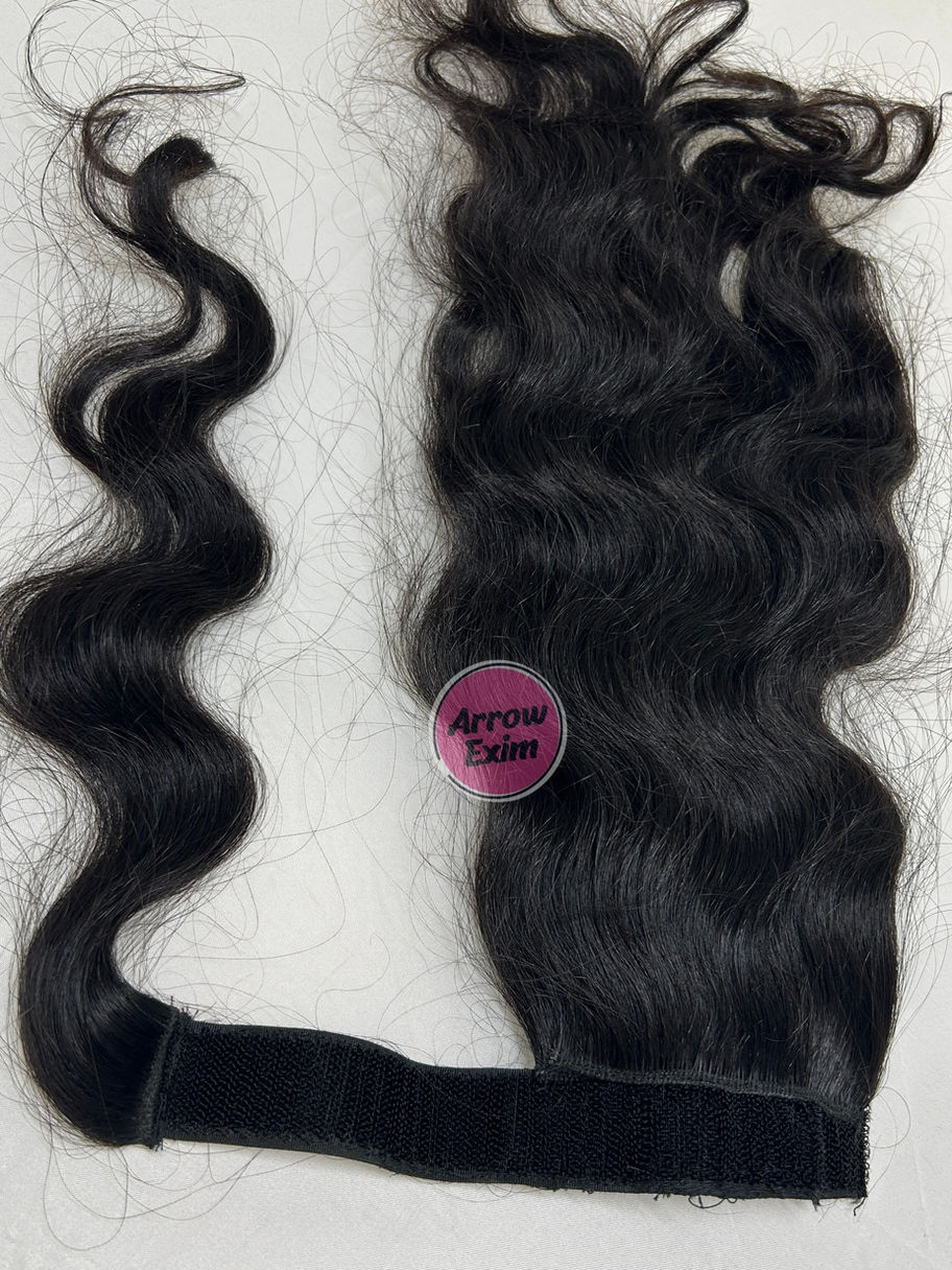 Natural Human Hair Wrap Around Ponytail