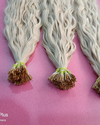 613 Blonde Wavy I-Tip Extensions – Micro-Bead Remy Human Hair Strands