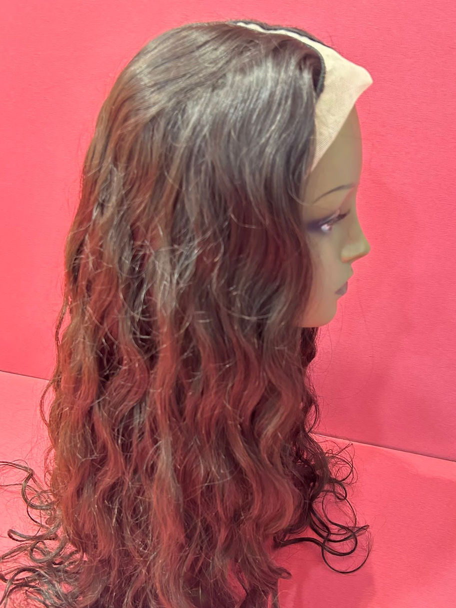 Natural hairline human hair u part wig