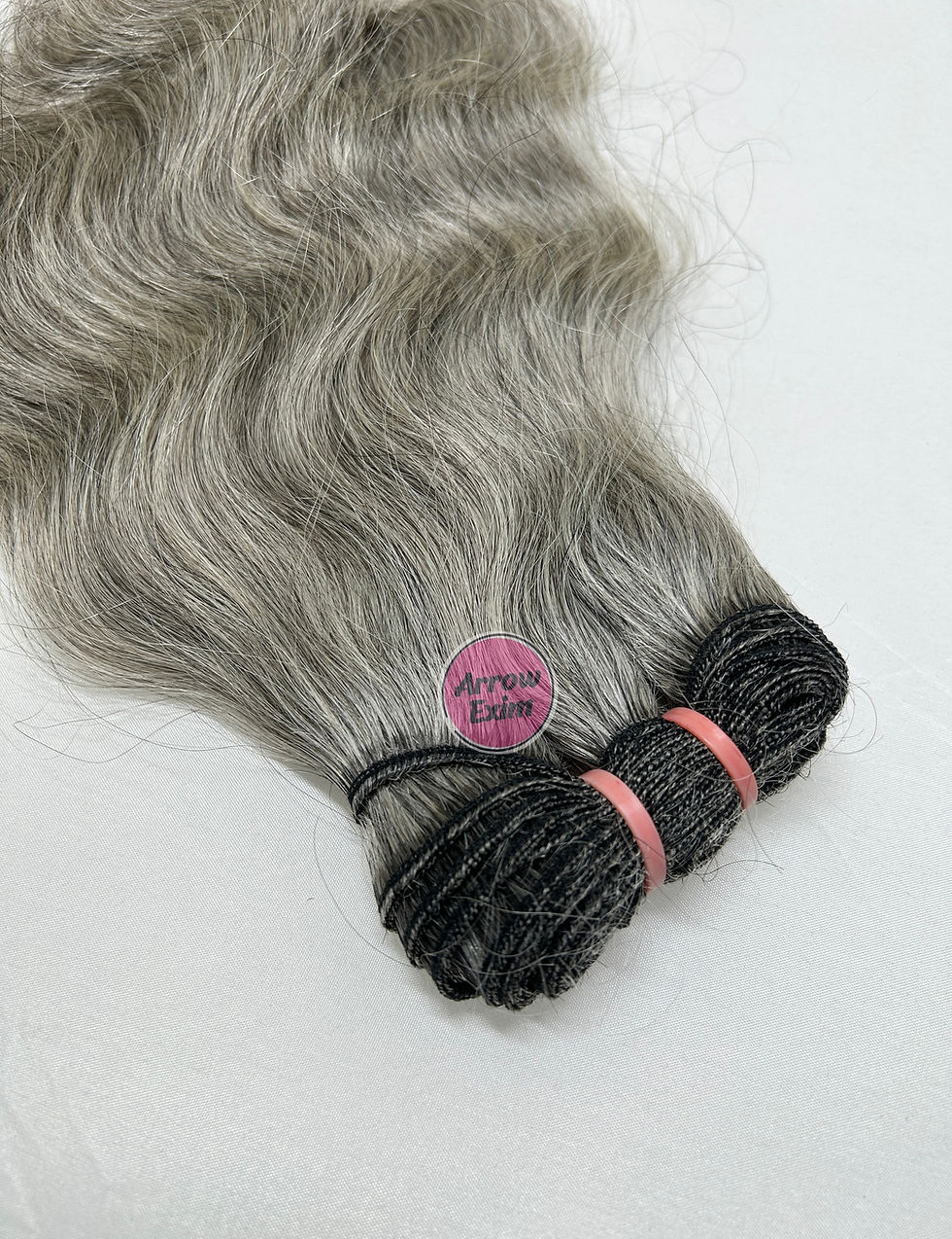 Natural Grey White Human Hair Bundles – 100% Raw Wavy Hair