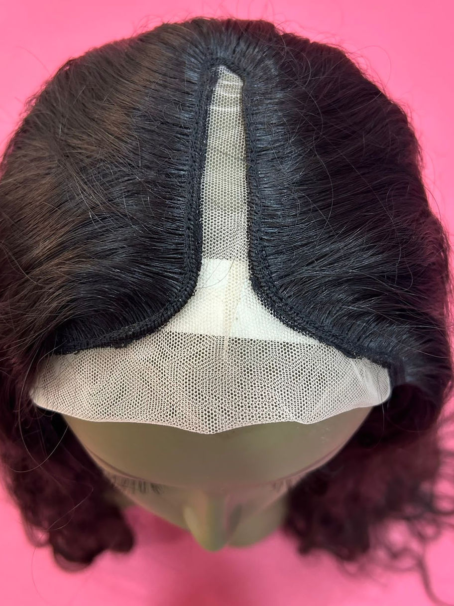 Natural hairline human hair u part wig