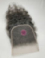 Curly Grey Human Hair Lace Closures