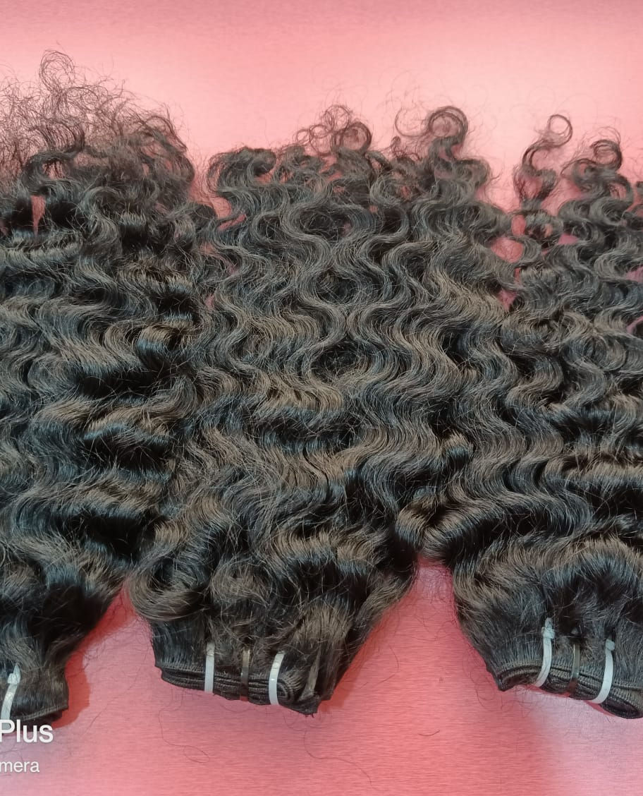 Natural virgin deep curly hair extensions bundle deals