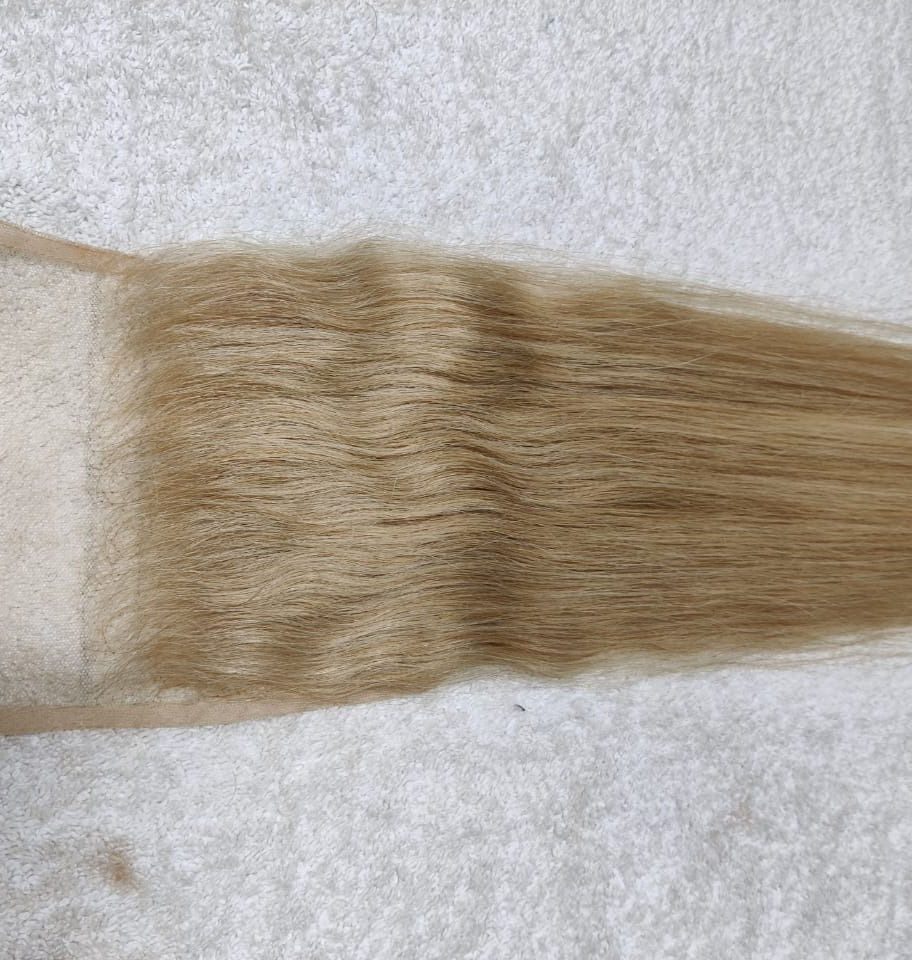Honey Blonde Swiss lace Closure Straight