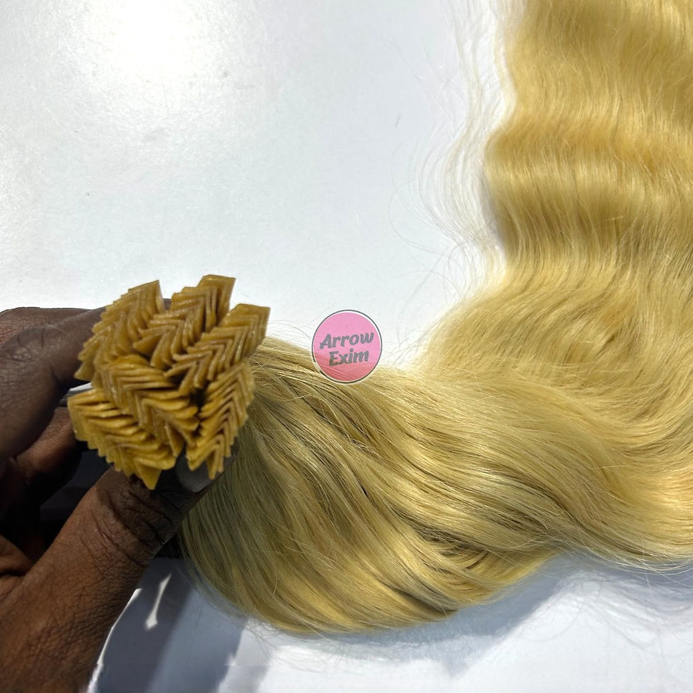 Blonde Curly K-Tip Hair Extensions