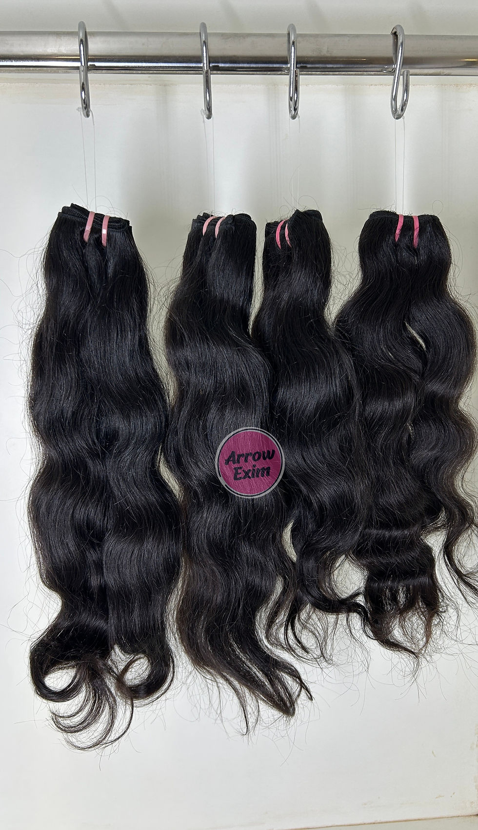 Natural Wavy Virgin Human Hair – 4 Bundle Deal Double Weft Extensions