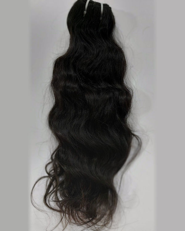 Beach Wave Weft Hair Extensions - South Indian Temple Human Hair — view 3