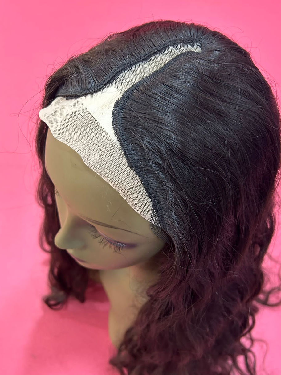 Natural hairline human hair u part wig