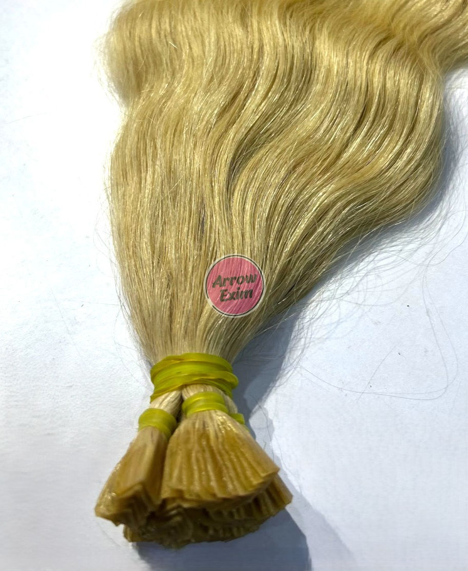 Blonde Curly K-Tip Hair Extensions
