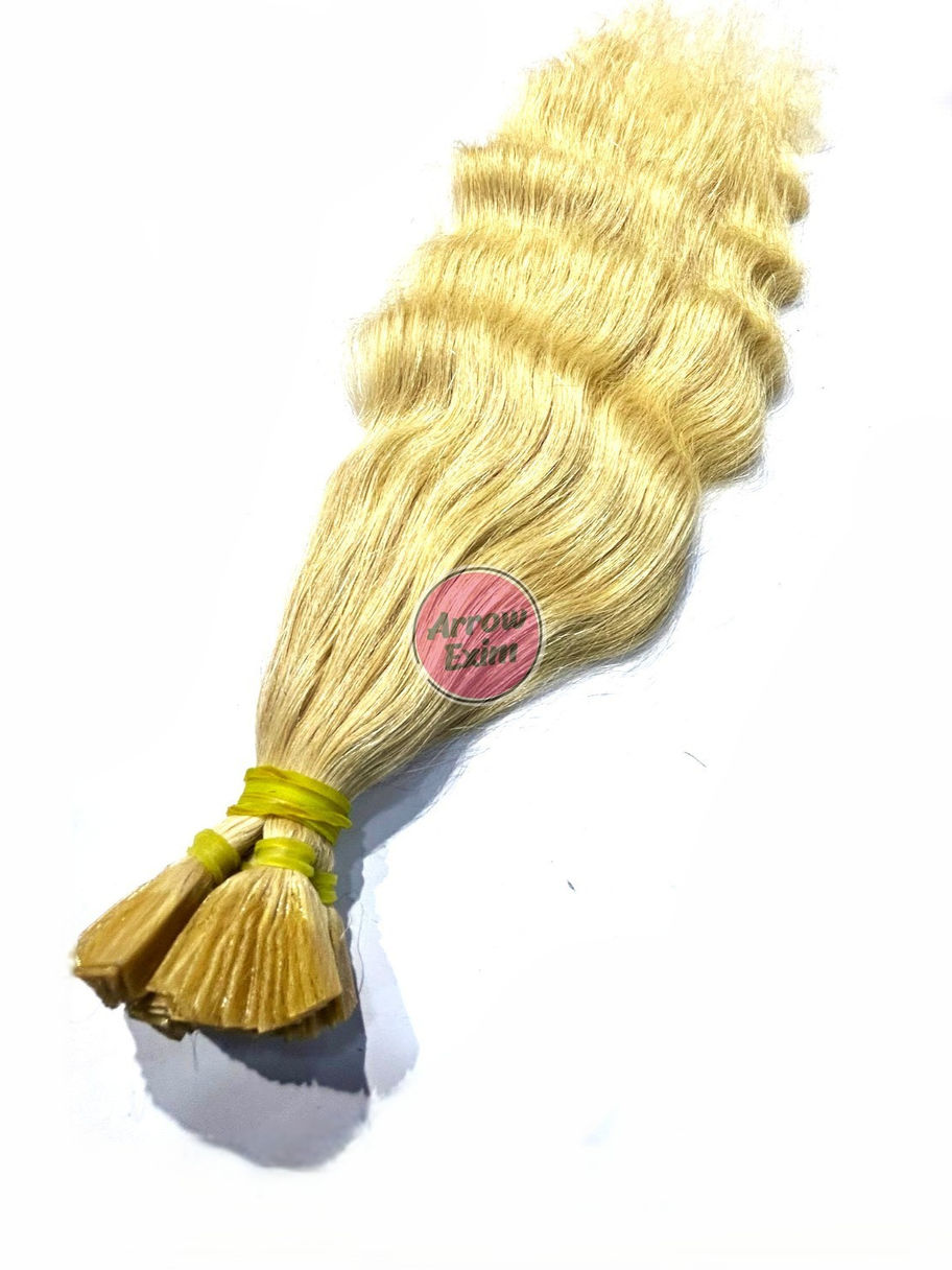 Blonde Curly K-Tip Hair Extensions