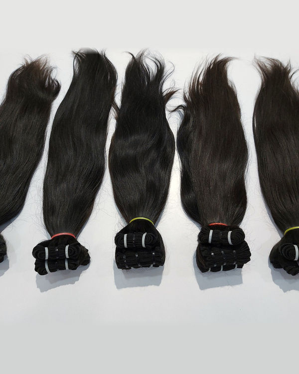 Raw Indian Straight Human Hair Bundle - Single Donor Virgin Hair — view 2