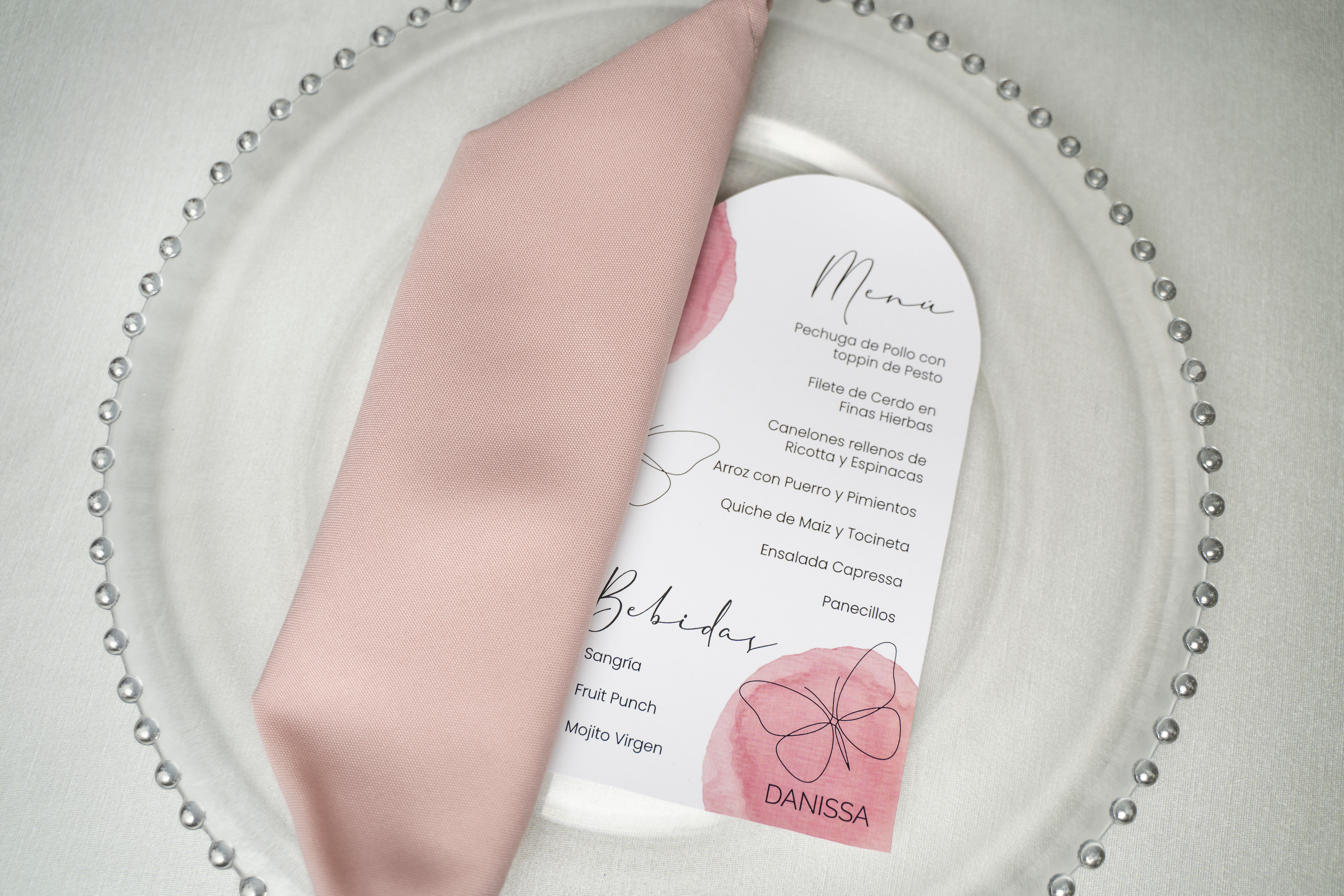 Servilleta 17x17 Rosa Pastel #2961