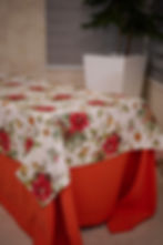 Thumbnail: Mantel rect. 95x55.50 crema/flor pascua N #3204