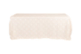 Mantel rect. crema estampado hojas rosada