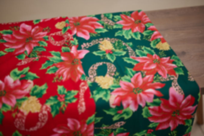 Tope 72x72 Flor Pascua fondo rojo/verde #1283 #2058