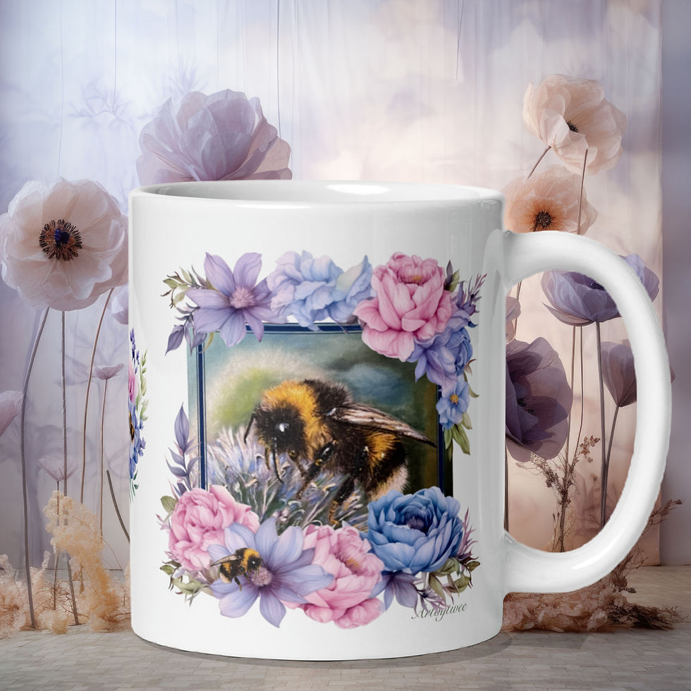Busy Bee mug handle right side view