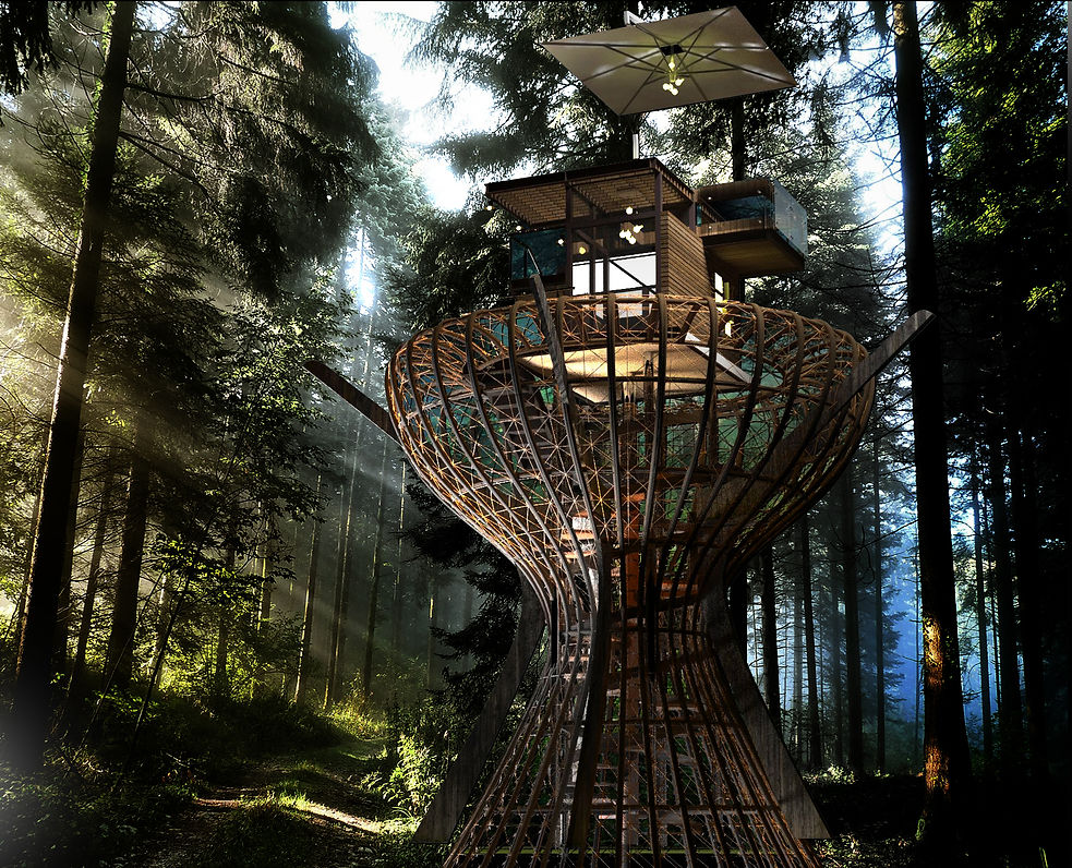 treehouse design architecture mini house small compact deparment minimalist