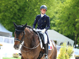 Isabelle Pinto et Hot Chocolat vd Kwaplas de la Gesse 3èmes du GP du CDI 3* d'Ornago