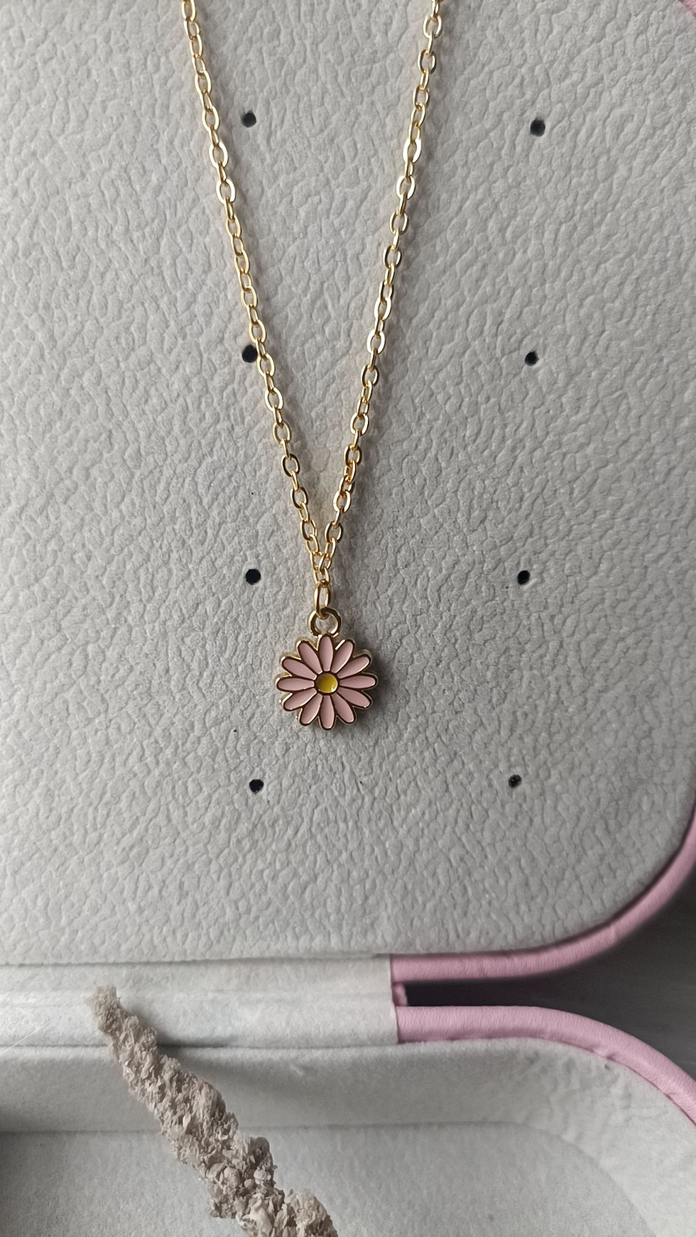 Pink Flower Necklace