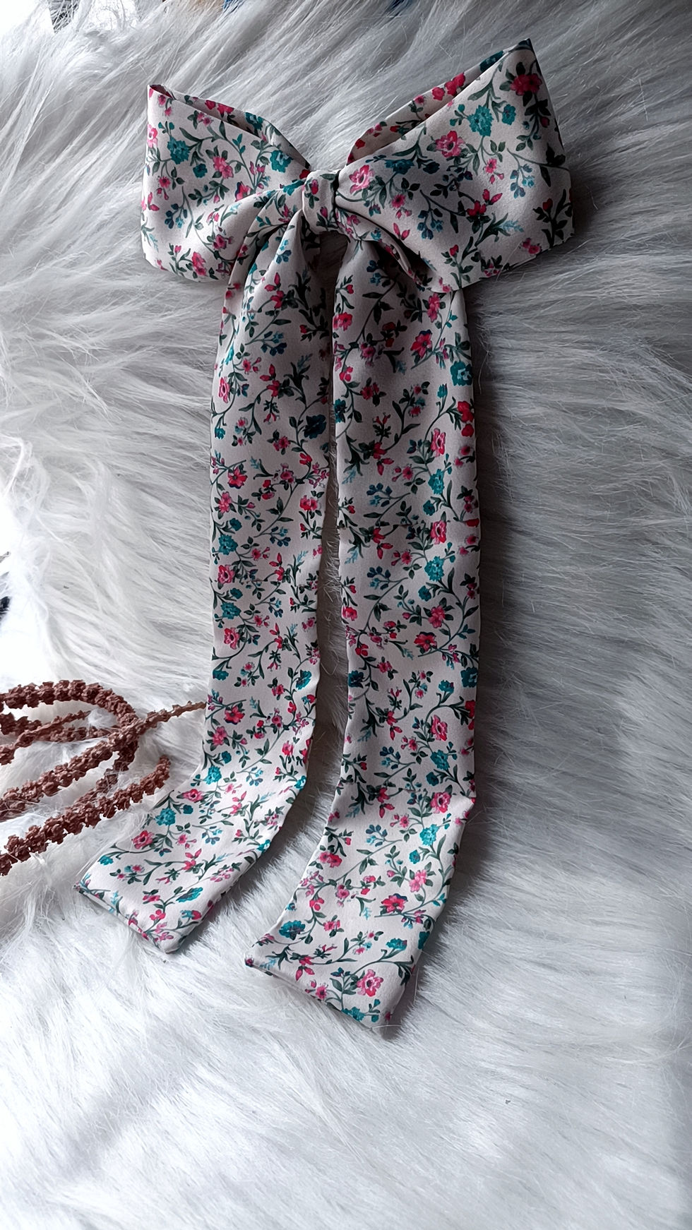 Satin Bow Floral Print #01