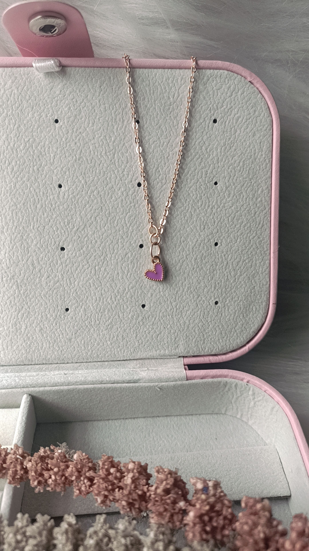 Mini purple heart Necklace