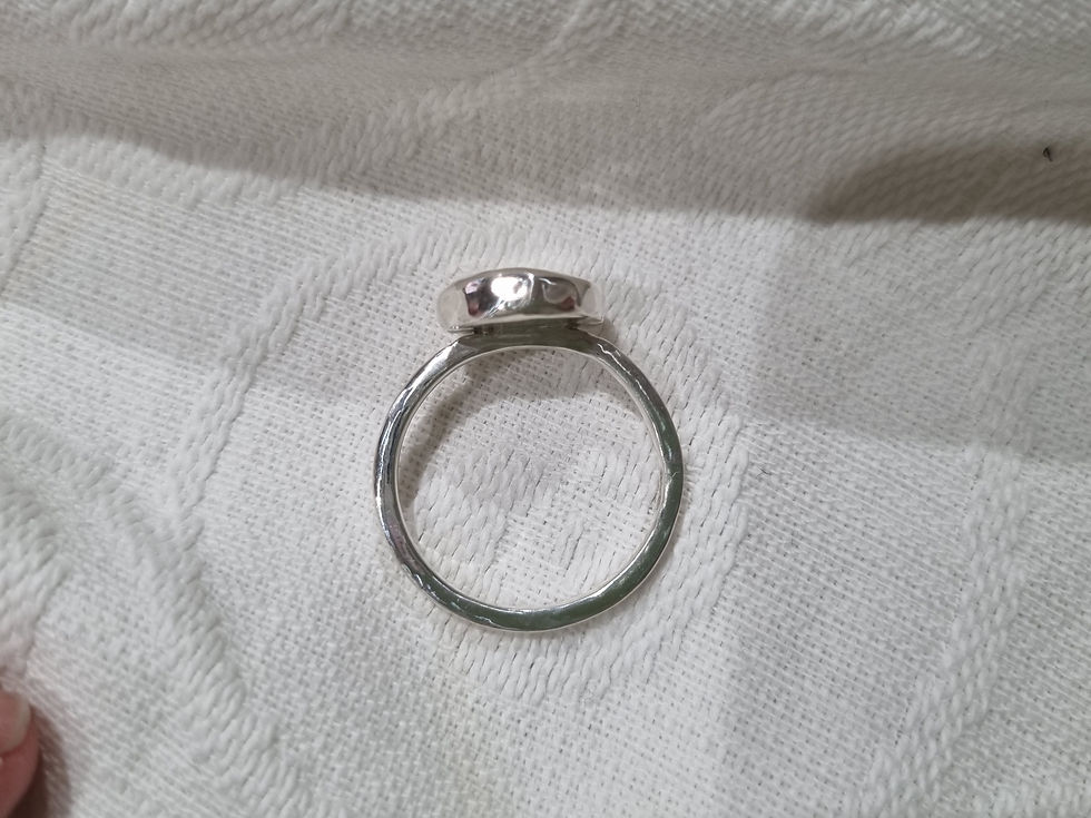 Thumbnail: Bold pebble ring / Q / Sterling silver